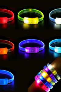 Festival & Parti LED Bileklik 3 Farklı Mod Işıklı 1 Adet