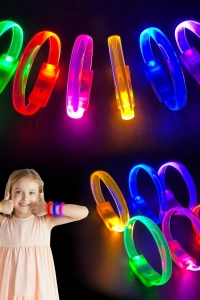 Festival & Parti LED Bileklik 3 Farklı Mod Işıklı 1 Adet