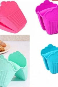 Fırın Eldiveni Silikon Kaymaz Su Geçirmez Yanmaz Silikon Eldiven