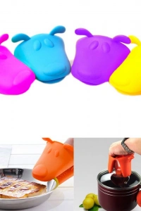 Fırın Eldiveni Silikon Kaymaz Su Geçirmez Yanmaz Silikon Eldiven