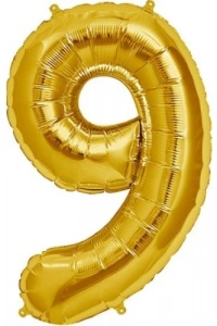 Folyo Balon 9 Rakamı Altın Renk