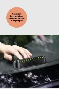 Fosforlu Araç İçi Park Kartı Numaratörü