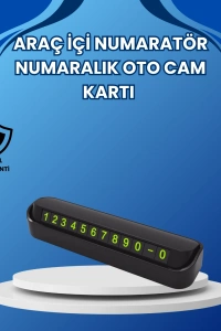 Fosforlu Araç İçi Park Numaratörü – Gece Görünümlü Şık Çözüm