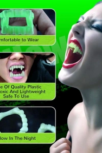 Fosforlu Çift Damak Takma Vampir Dişi