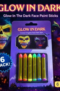 Fosforlu Glow Parti Boyası 6’lı – Karanlıkta Parlayan Yüz Boyası