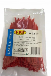 FRT Kırmızı 2,5x100 Kablo Bağı