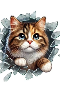 Fulcar Kedi Tasarımlı Araç Stickerı