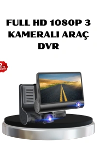 Full HD Araç Kamerası 3’lü 4.0” Ekranlı ve HDR Gece Görüşlü