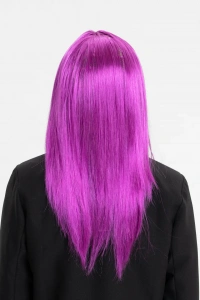 Fuşya Renk Düz Kesim Peruk