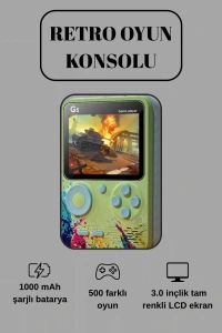 G5 Game Box Retro Mini Oyun Konsolu – 500 Dahili Oyun