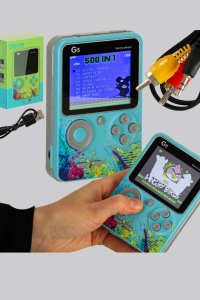 G5 Taşınabilir Retro Game Box 500 Oyunlu Şarjlı Mini Oyun Konsolu