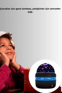 Galaxy Projektörlü Gece Lambası