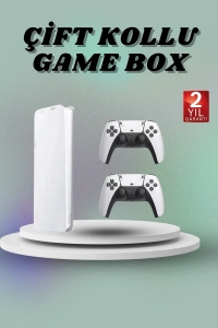 Game Box 3D Çift Oyun Kollu 4K HD Ekran 20000den Fazla Oyun Seçeneği 2.4G Kablosuz