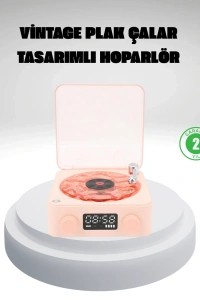 Gece Lambası Stereo Bluetooth Hoparlör Dijital Saat Su Dalgası Efektli 3-ü-1 Cihaz