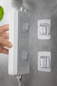 Geçmeli Eşya Sabitleme Klipsleri Şeffaf 4 lü Set