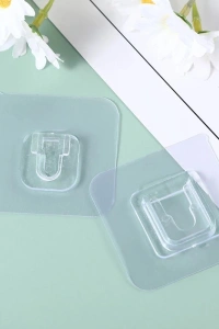 Geçmeli Eşya Sabitleme Klipsleri Şeffaf 4 lü Set