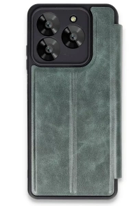 General Mobile Era 50 Kılıf Flip Cover - Koyu Yeşil