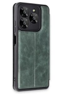 General Mobile Era 50 Kılıf Flip Cover - Koyu Yeşil