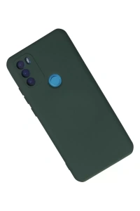 General Mobile GM 21 Plus Kılıf Nano içi Kadife Silikon - Koyu Yeşil