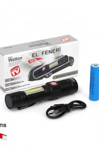 Geniş Açılı P50 Led Şarjlı EL Feneri Wt-601