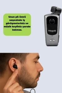 Geri Çekilebilir Kablolu Bluetooth İş Kulaklığı