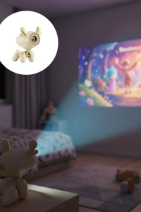 Geyik Tasarımlı Akıllı Projeksiyon 4K Destekli 500 ANSI Lümen