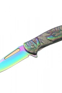 Geyikli Gökkuşağı Çakı 19,5 cm , Kemerlikli