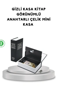 Gizli Kitap Kasa – Metal Gövdeli, Anahtarlı