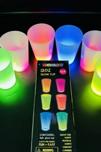 Glow Partisi Bardakları 6 Renk 6 Adet