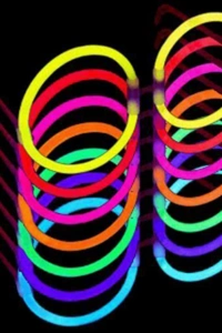 Glow Stick Yuvarlak Parti Gözlüğü 6 Adet