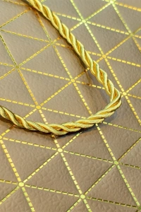 Gold Geometrik Desenli Mini Boy Karton Hediye Çantası