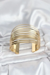 Gold Renk Pirinç Kaburga Model Kadın Bileklik