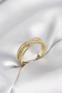 Gold Renk Sarmal Model Kadın Yüzük