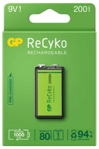 GP ReCyko 9V 200mAh Şarj Edilebilir Pil