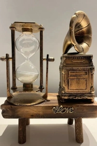 Gramofon Biblolu Kum Saati