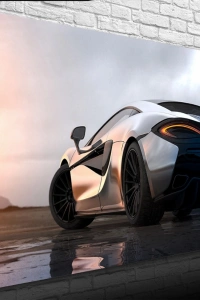 Gri Spor Araba Kanvas Tablo 50 x 70