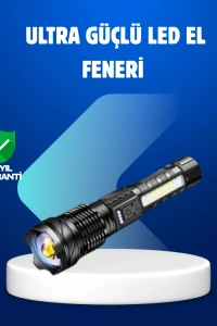 Güçlü LED El Feneri Şarj Edilebilir Çok Modlu