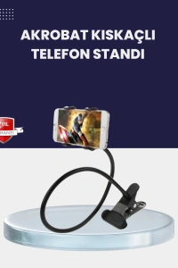 Güçlü Mandallı Akrobat Telefon Tutucu Masa Araç Uyumlu