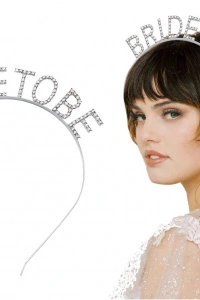 Gümüş Kaplama Kristal Taşlı Bride To Be Gelin Tacı