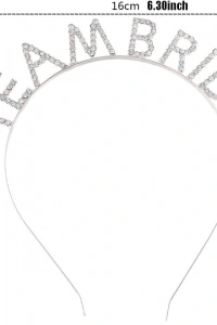 Gümüş Kaplama Kristal Taşlı Team Bride Taç