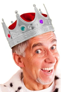 Gümüş Kral Tacı Yetişkin-Çocuk Uyumlu