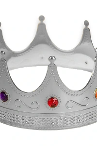 Gümüş Kral Tacı Yetişkin-Çocuk Uyumlu