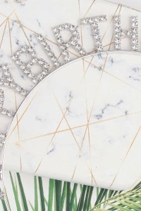 Gümüş Kristal Taşlı Happy Birthday Tacı