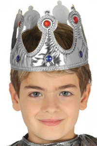 Gümüş Kumaş Çocuk Kral Tacı