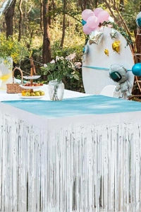 Gümüş Metalize Masa Eteği