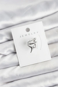 Gümüş Renk Pirinç Diken Model Kıkırdak Earcuff Küpe