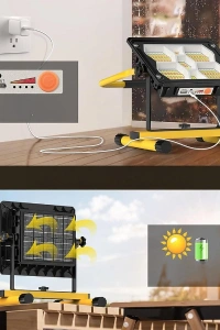 Güneş Enerjili 400 Ledli Powerbank Projektör