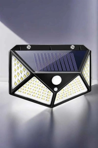 Güneş Enerjili Bahçe Aydınlatma Lambası Solar 100 Led Lamba