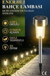 Güneş Enerjili Bahçe Lambası Plastik Saplama 10lu Set