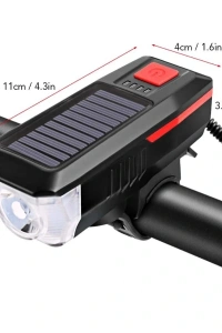 Güneş Enerjili Bisiklet Işıklı Korna